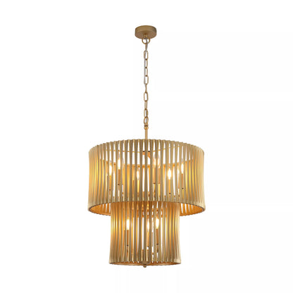Split 9 Light Pendant Ceiling Light - Gold
