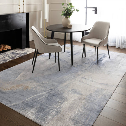 Stellar Blue & Cream Rug - Various Sizes