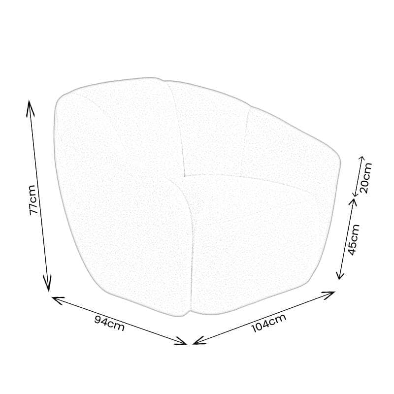 Furniture  -  Stevie Small Armchair - Beige  -  60483994