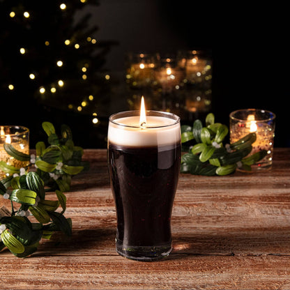 Christmas  -  Stout Glass Gel Candle - 16cm  -  60487759