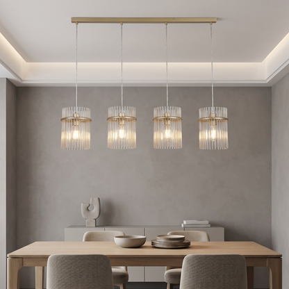 Swizzle 4 Light Bar Pendant Ceiling Light - Gold
