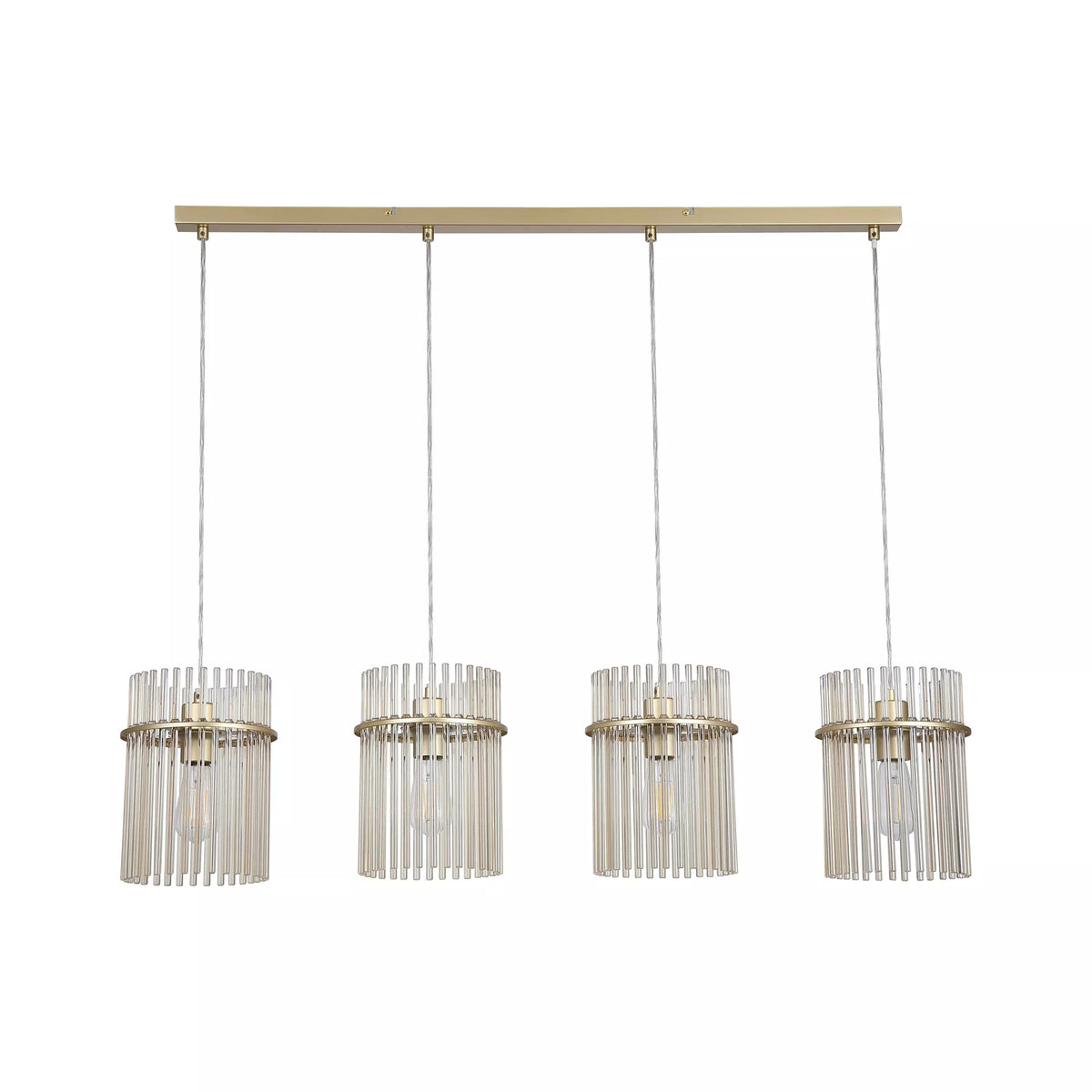 Swizzle 4 Light Bar Pendant Ceiling Light - Gold