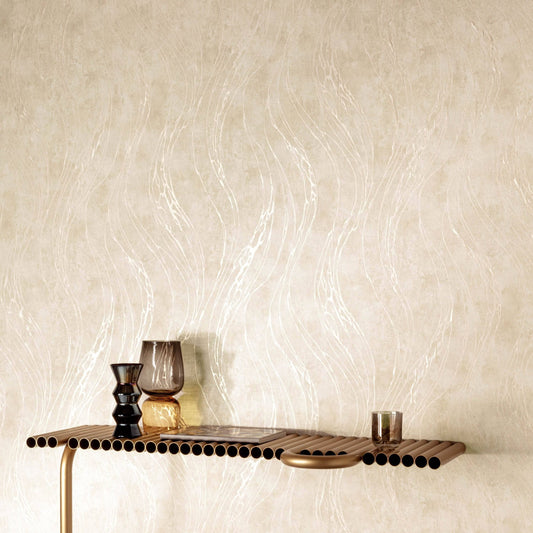 Wallpaper  -  Gradeco Time 3 Beige Wallpaper - TJ3105  -  60011225