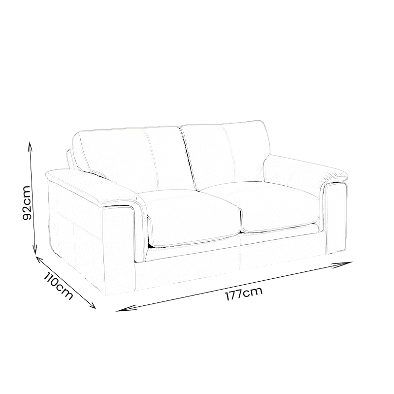 Furniture  -  Todd 2 Seater Sofa - Pebble  -  60485445