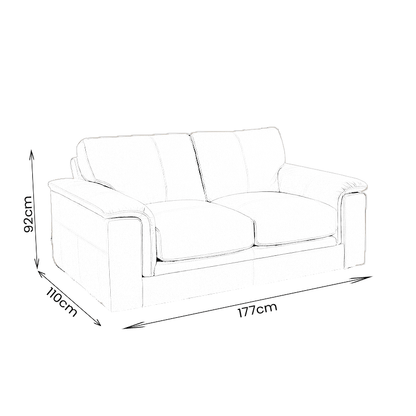 Furniture  -  Todd 2 Seater Sofa - Pebble  -  60485445