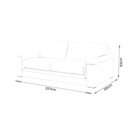 Furniture  -  Todd 3 Seater Sofa - Pebble  -  60485444