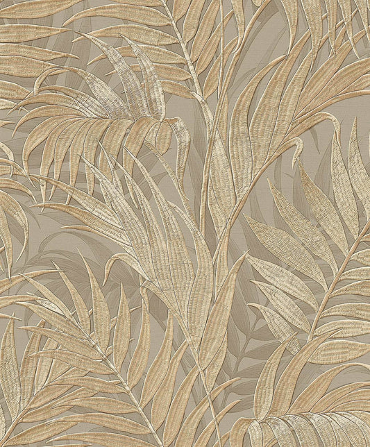 Tropical Palm Leaf Sage & Gold Wallpaper - GR322105
