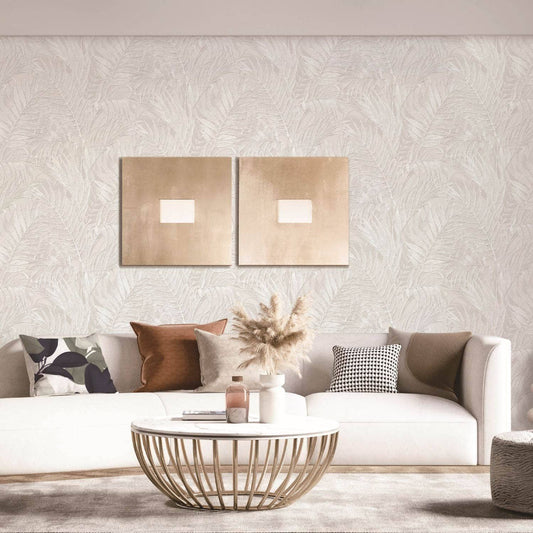 Wallpaper  -  Tropical Palm Silver Wallpaper - GR322101  -  60007673