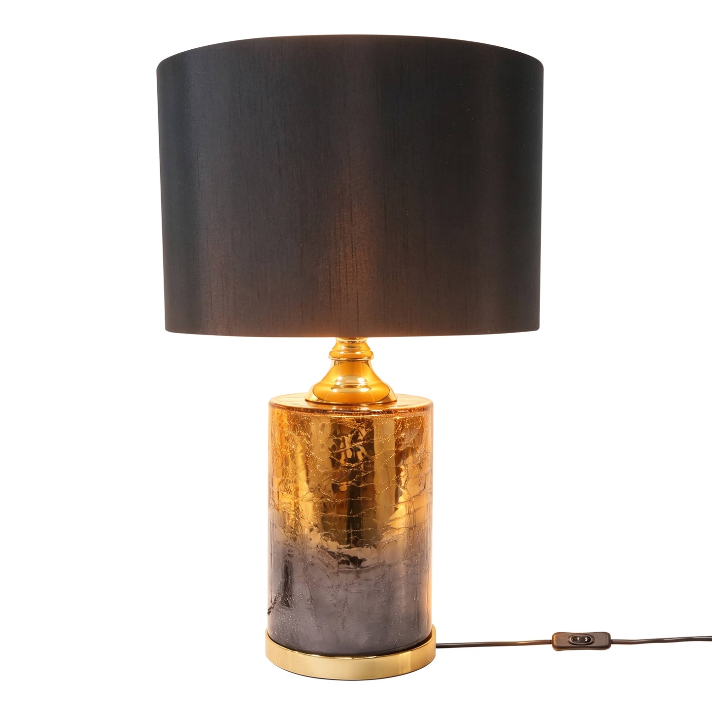 Lights  -  DS Two Layer Glass Table Lamp - Black & Gold  -  60484431