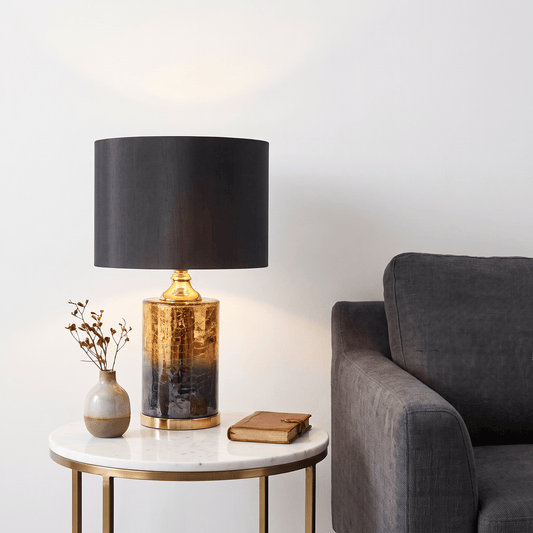 Lights  -  DS Two Layer Glass Table Lamp - Black & Gold  -  60484431