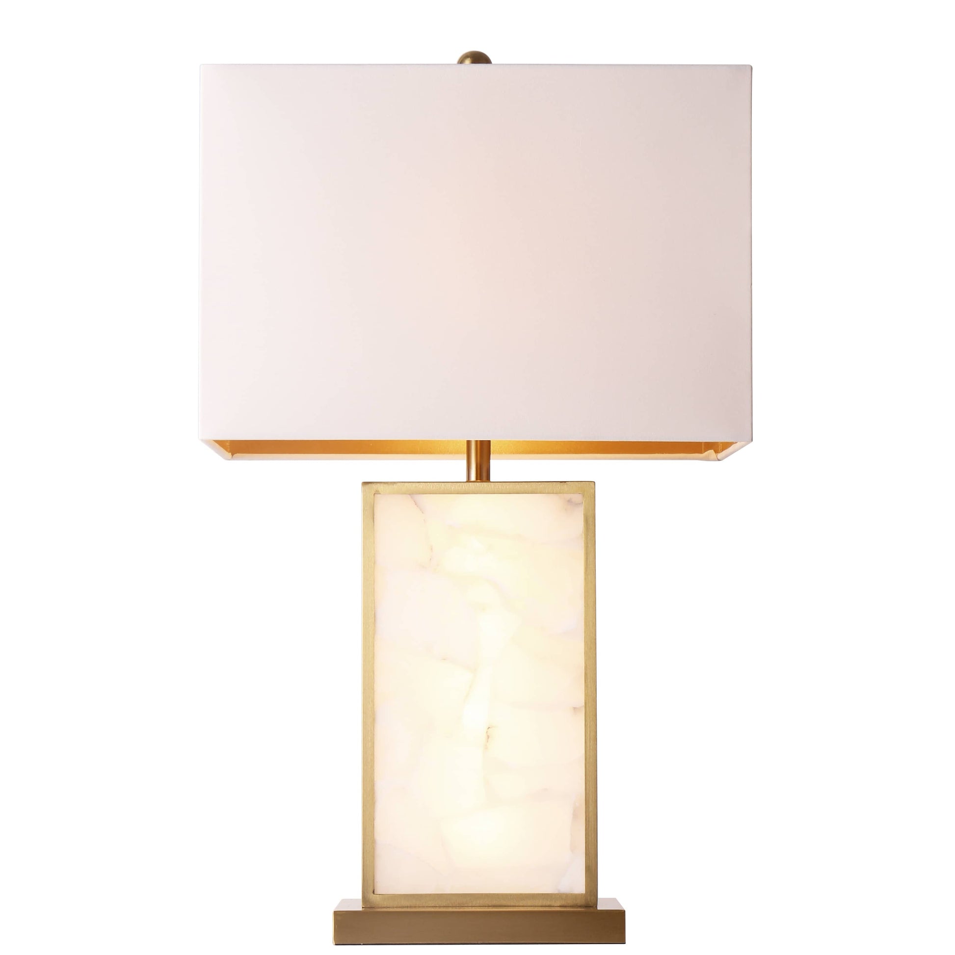 Lights  -  U.A Gold Alabaster Table Lamp  -  60485658