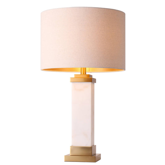 Lights  -  U.A Gold Alabaster Table Lamp  -  60485665
