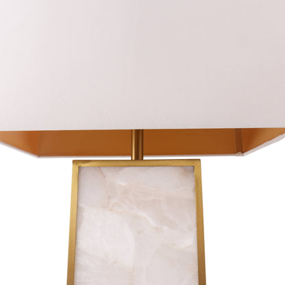 Lights  -  U.A Gold Alabaster Table Lamp  -  60485658