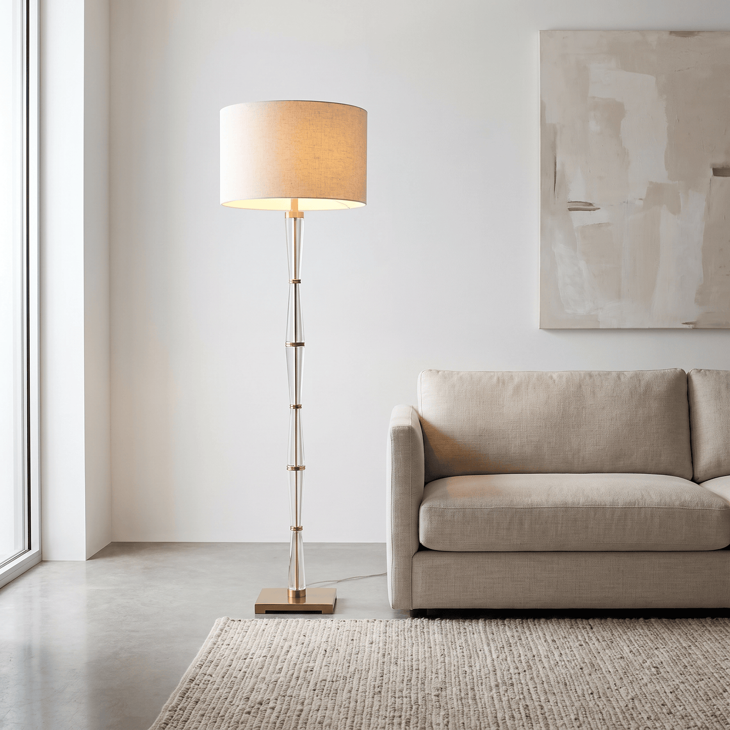 Lights  -  U.A Gold Crystal Floor Lamp  -  60485660