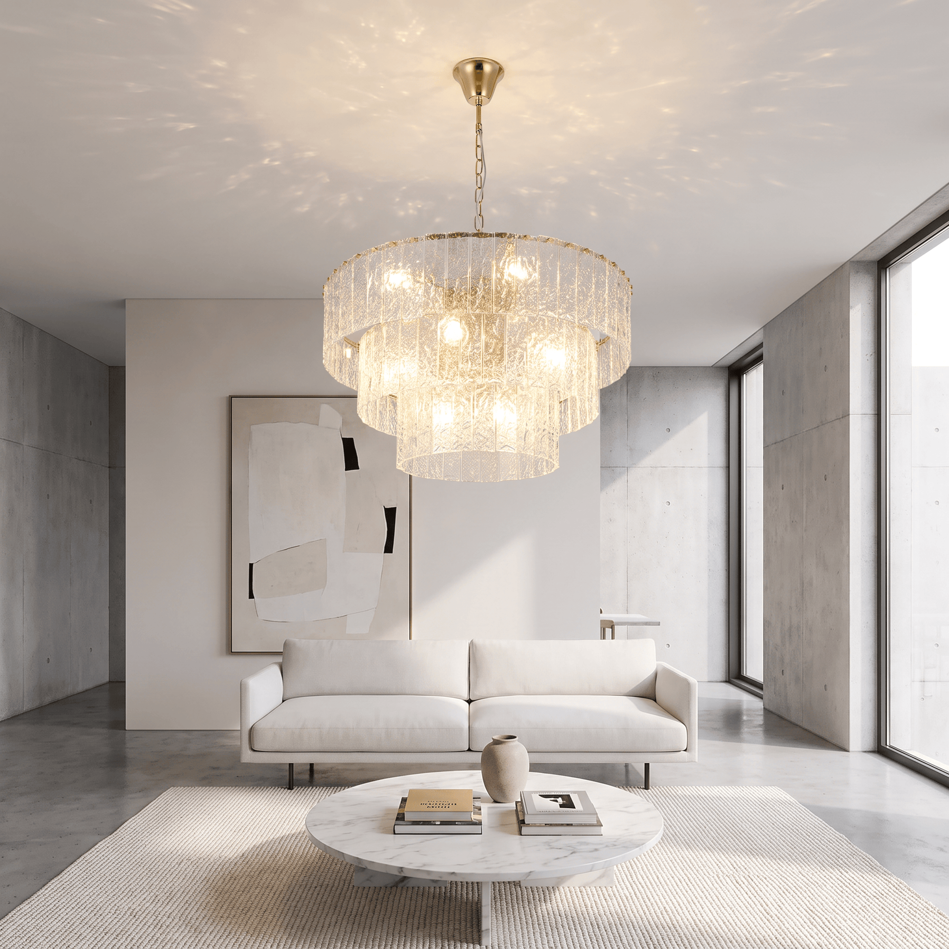 Lights  -  U.A Gold Glass Ceiling Light  -  60485670