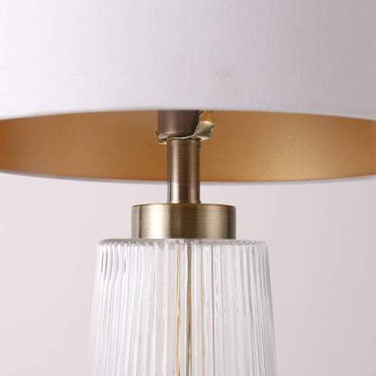 Lights  -  U.A Gold Glass Metal Table Lamp  -  60485667