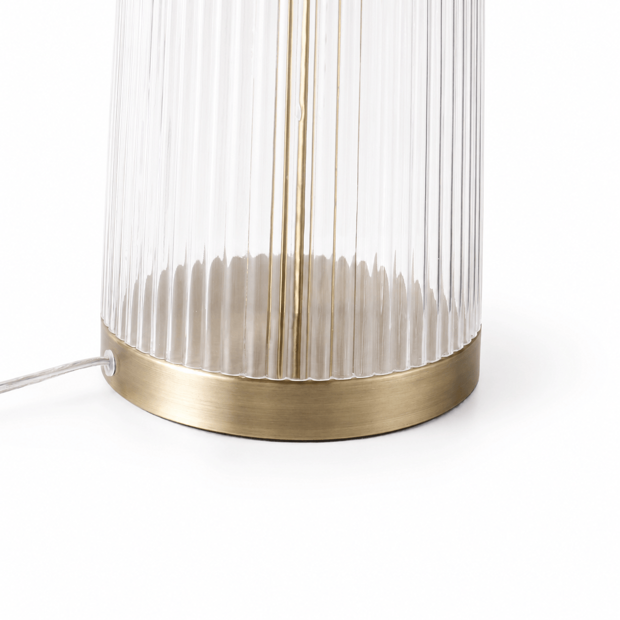 Lights  -  U.A Gold Glass Metal Table Lamp  -  60485667