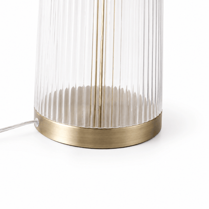 Lights  -  U.A Gold Glass Metal Table Lamp  -  60485667