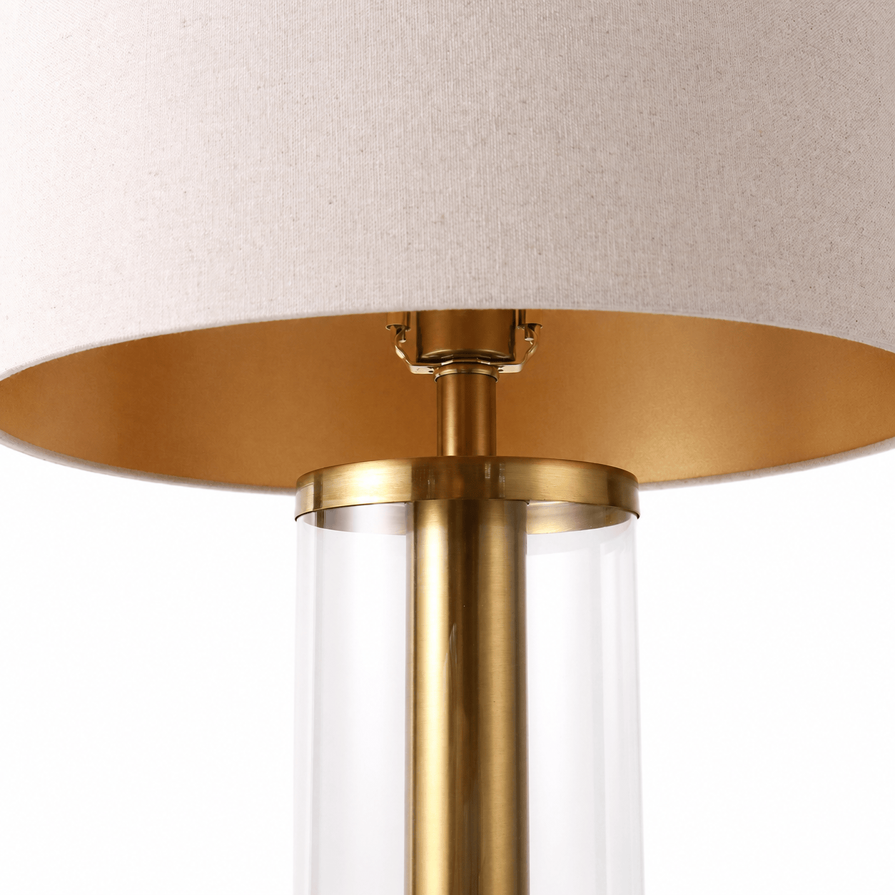 U.A Gold Glass Metal Table Lamp
