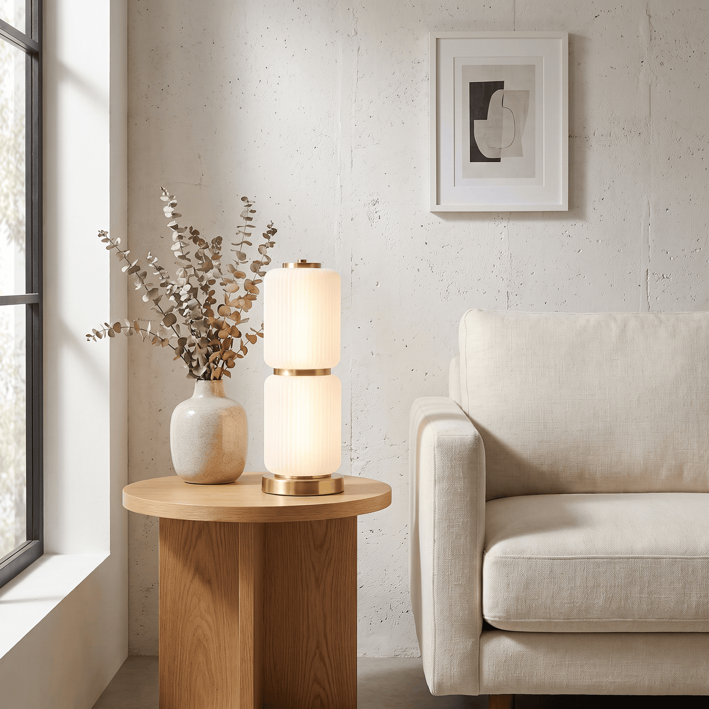 U.A Gold Glass Mini Table Lamp