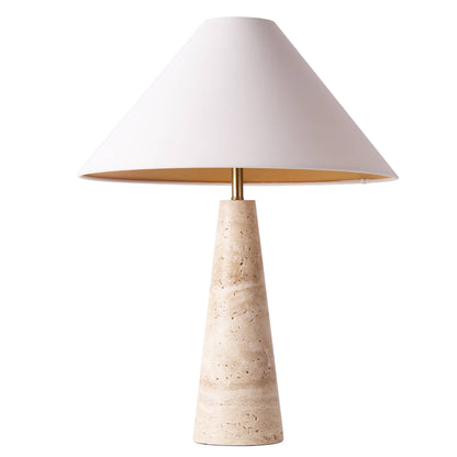 Lights  -  U.A Gold Travertine Table Lamp  -  60485659