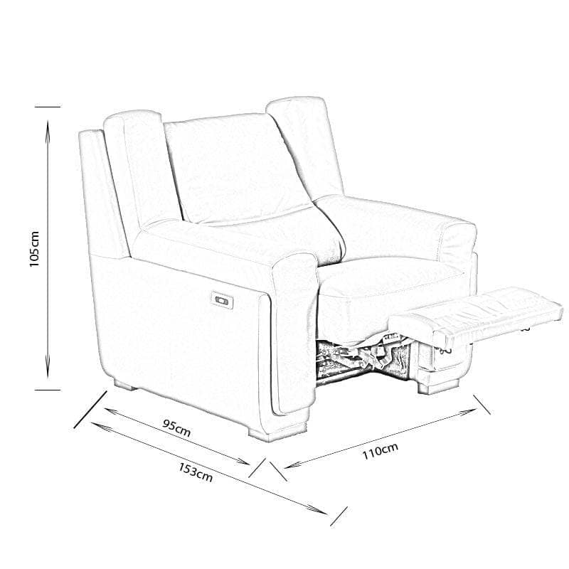 Furniture  -  Monza Power Armchair - Brown  -  60010292