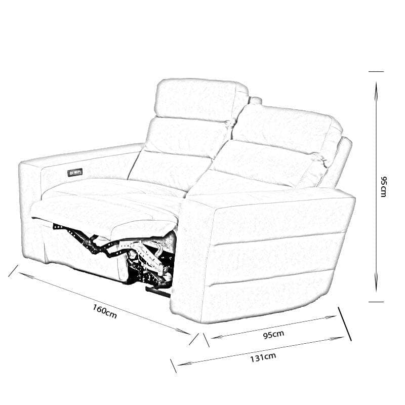Furniture  -  Salerno 2 Seater Power Sofa  -  60010300