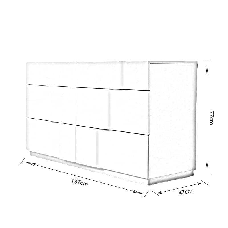 Furniture  -  Verona 6 Draw Dresser  -  60008227