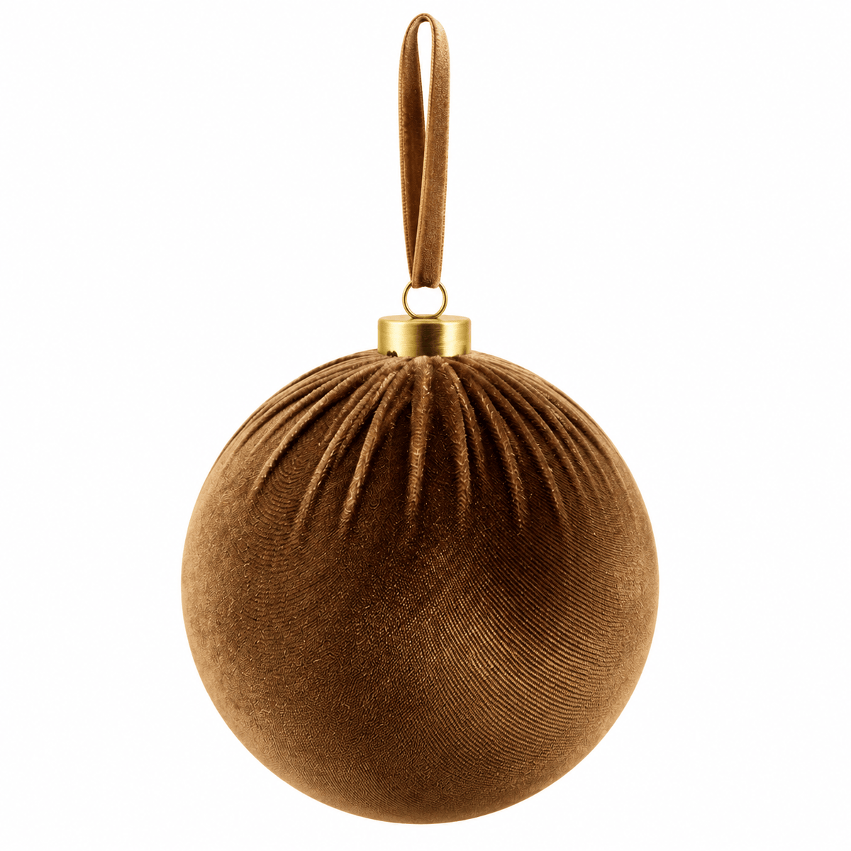 Christmas  -  Velvet Bauble - Brown  - 15cm  -  60486097