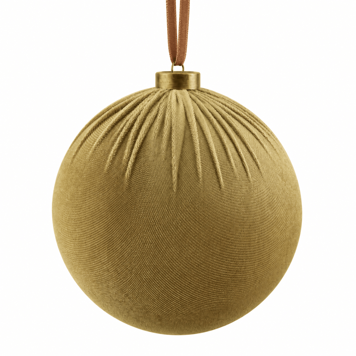 Christmas  -  Velvet Bauble - Taupe - 15cm  -  60486098
