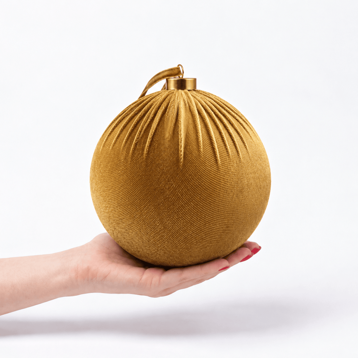Christmas  -  Velvet Bauble - Taupe - 20cm  -  60486096