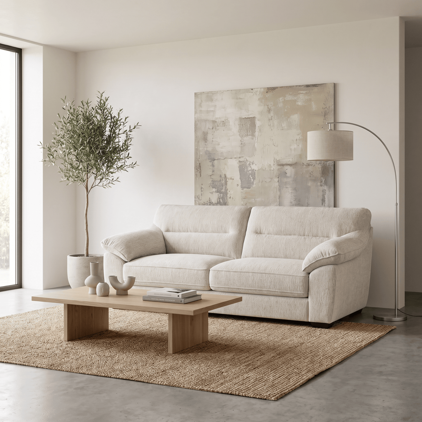 Furniture  -  Victoria 2.5 Seater Sofa - Oyster  -  60486974