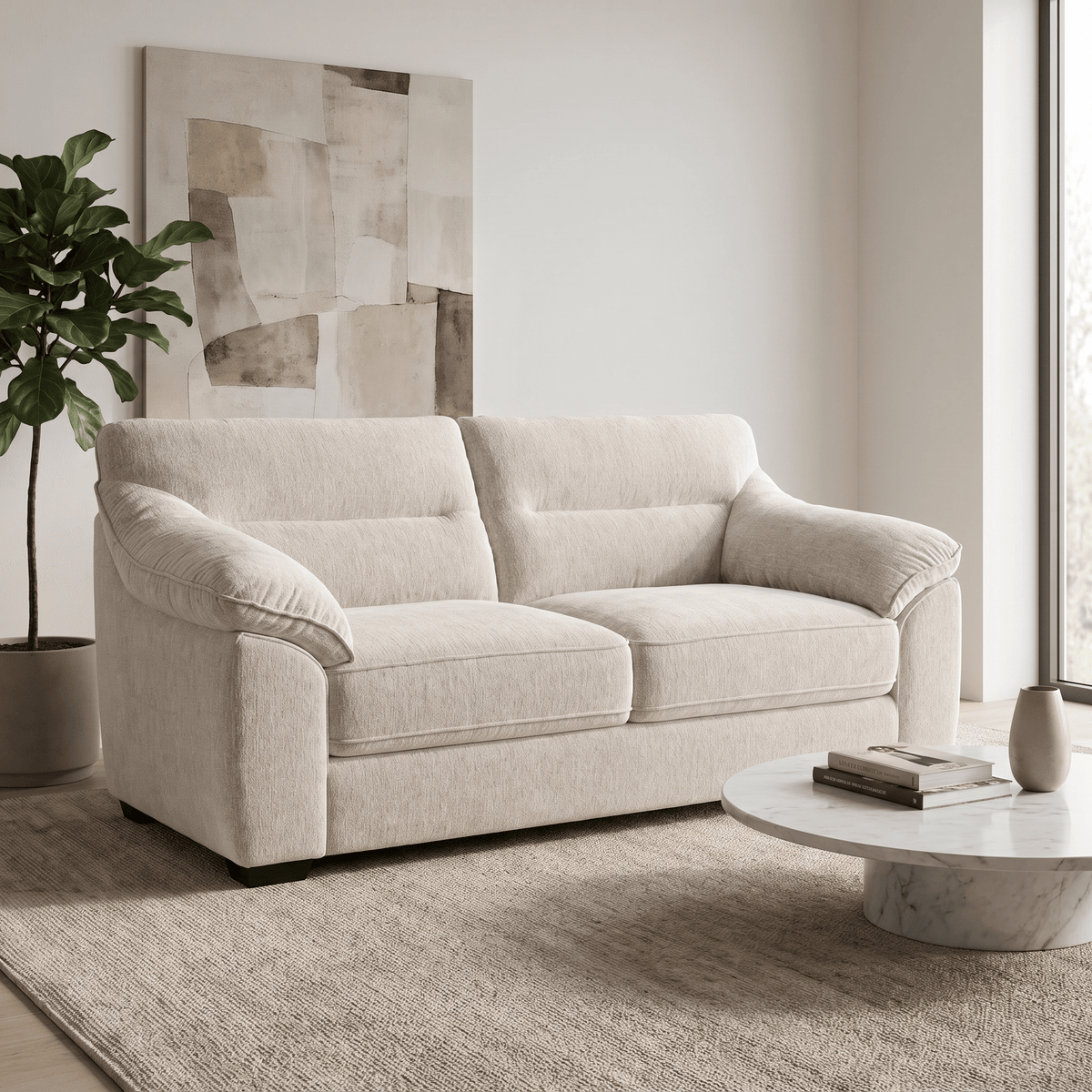 Furniture  -  Victoria 2 Seater Sofa - Oyster  -  60486975
