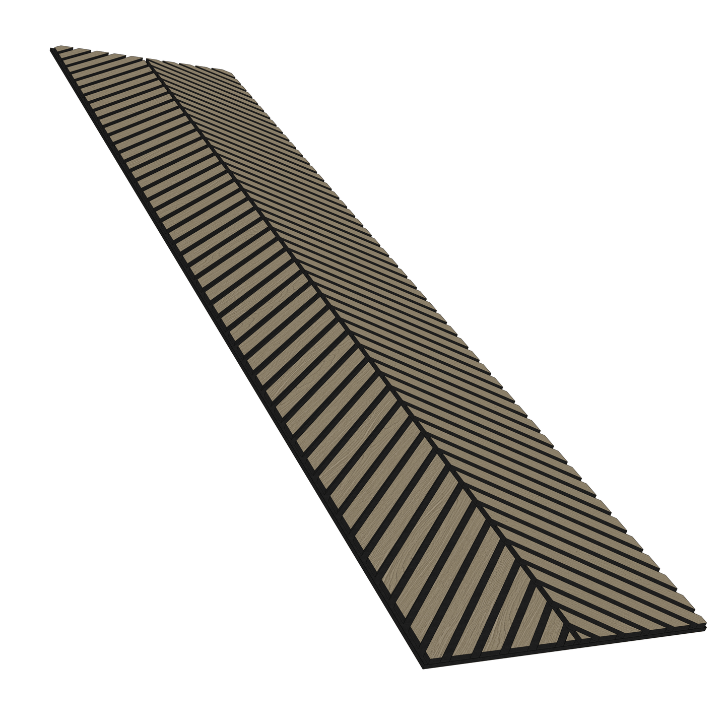 Wall Panelling  -  Slim Herringbone Acoustic Panel - Walnut  -  60418247