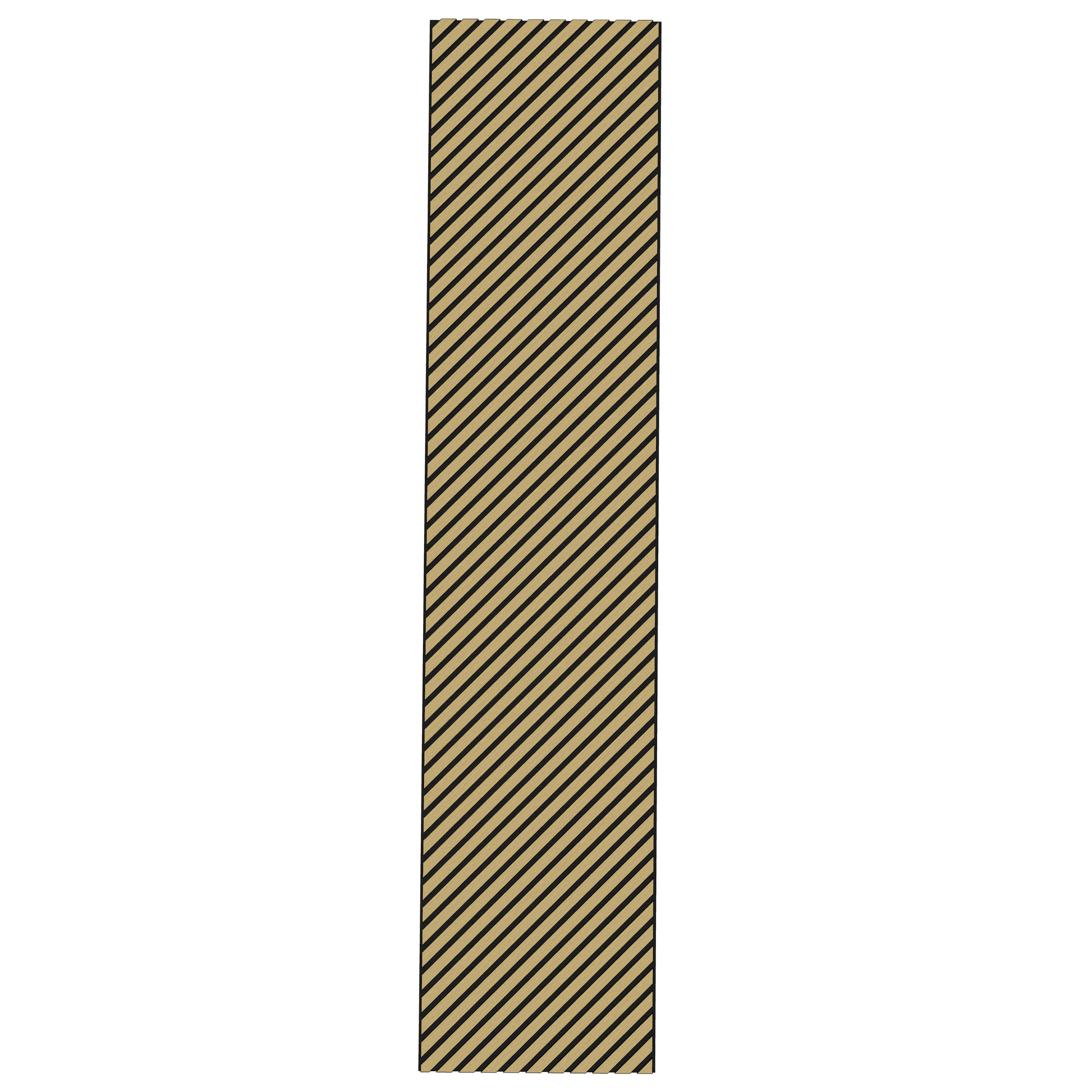 Wall Panelling  -  White Oak Herringbone Acoustic Panel A - Right Up Facing  -  60418253