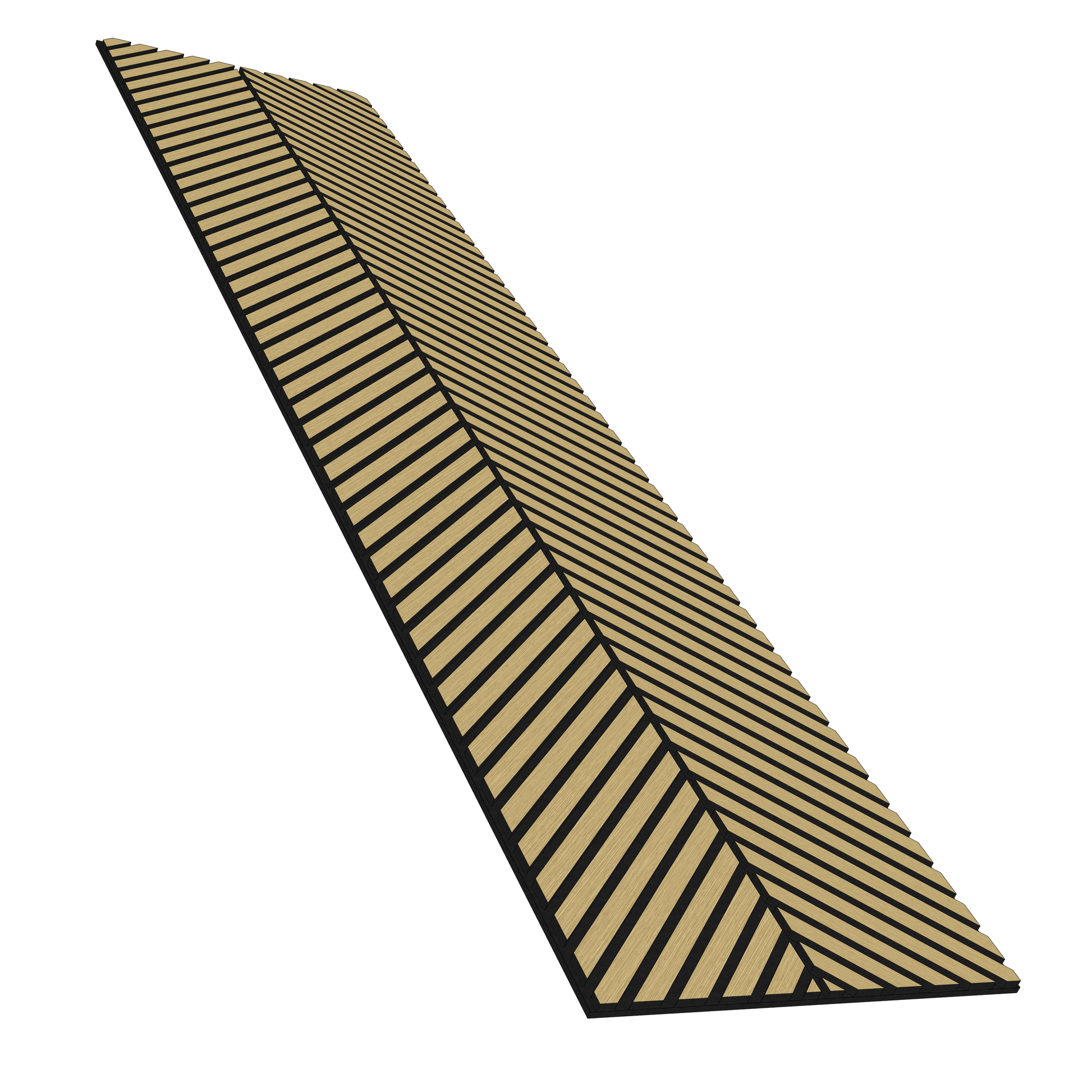 Wall Panelling  -  Slim Herringbone Acoustic Panel - White Oak  -  60418248