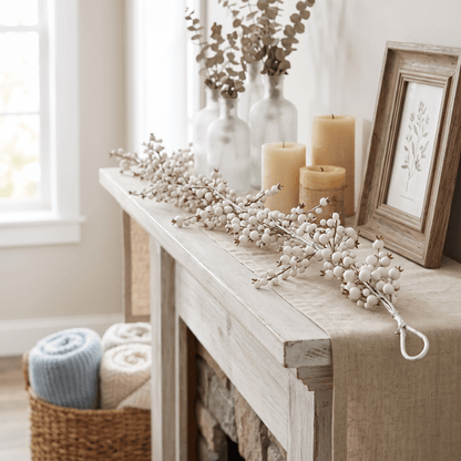 Christmas  -  White Berry Garland - 150cm  -  60486349
