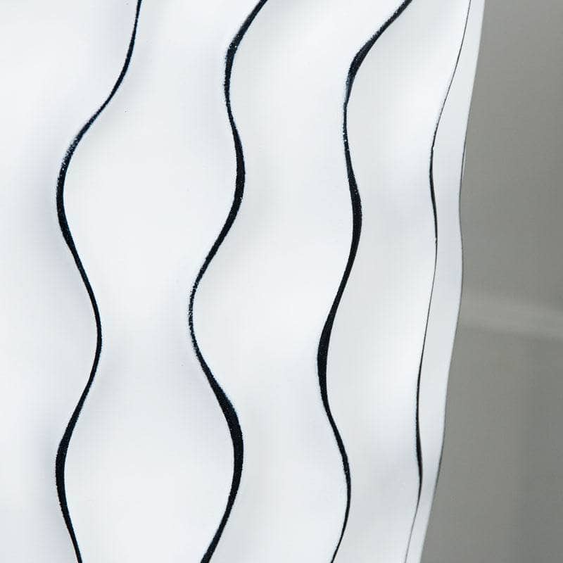 Homeware  -  White & Black Ripple Vase - 67cm  -  60008148