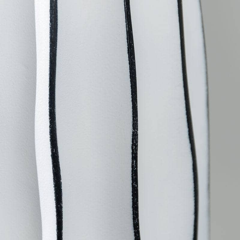 Homeware -  White & Black Striped Vase -46cm -  60008146