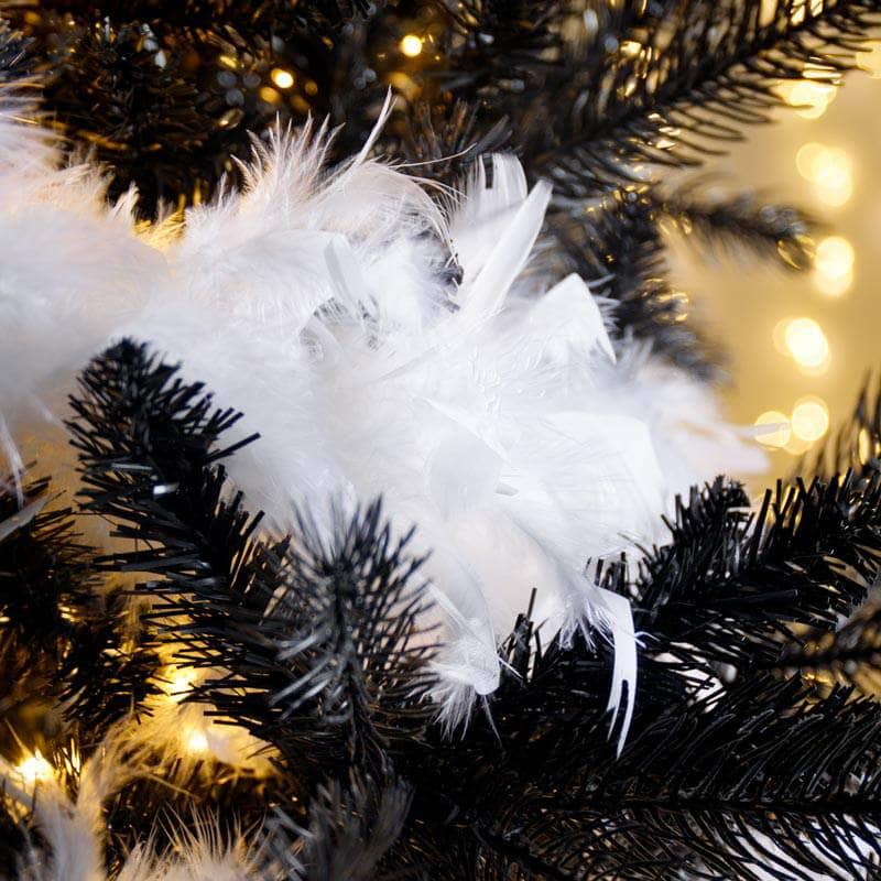 White Feather Boa Christmas Tree Decoration - 180cm