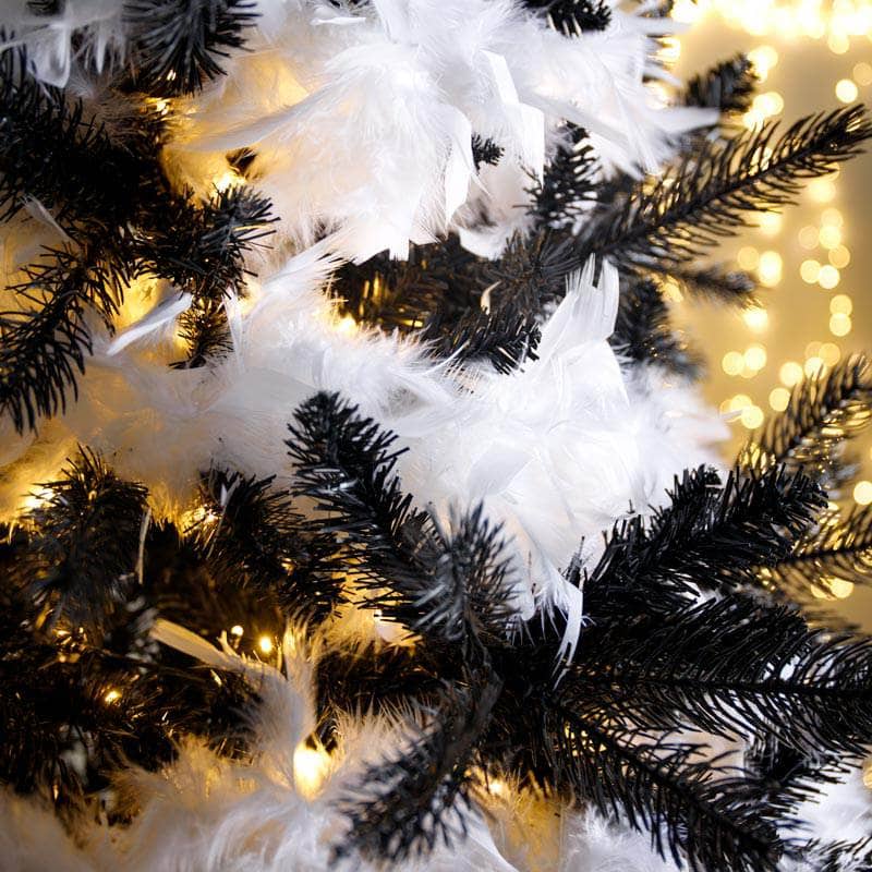 White Feather Boa Christmas Tree Decoration - 180cm