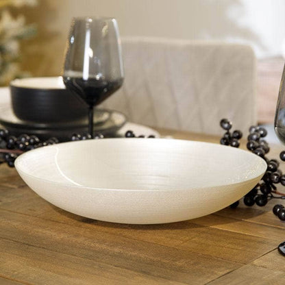 Christmas  -  White Glass Bowl - 30cm  -  60008446