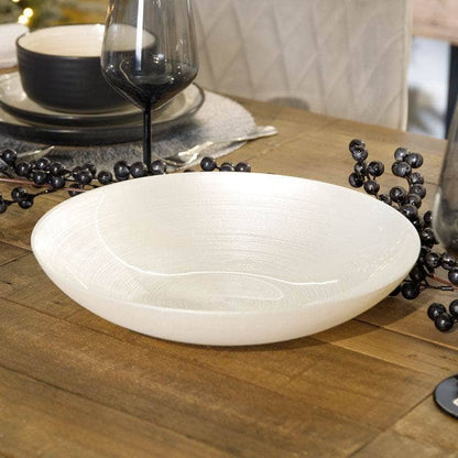 Christmas  -  White Glass Bowl - 30cm  -  60008446