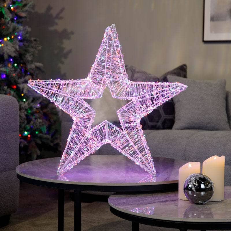 Christmas  -  White LED Rainbow Star - 60cm  -  60008386