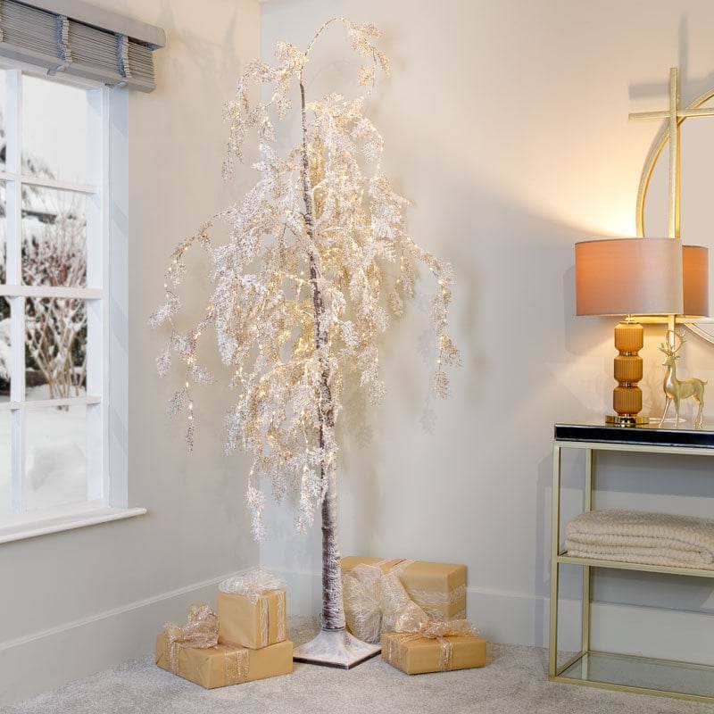 Christmas  -  White Micro LED Willow Tree - 210cm  -  60008573