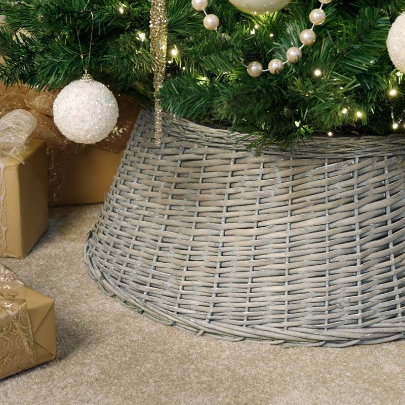 Christmas  -  Grey Willow Christmas Tree Basket - 70cm  -  50154276