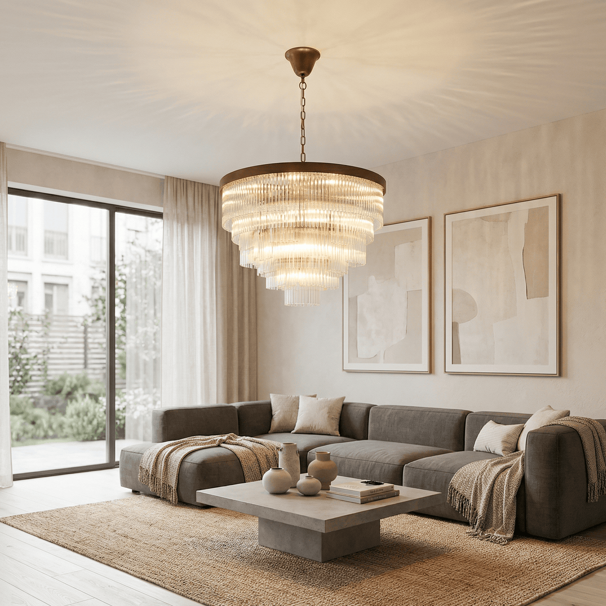 Lights  -  Wolfsburg P008-16BR 16 Light Pendant Ceiling Light - Bronze  -  60485746