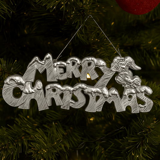 Christmas  -  Merry Christmas Sign - Silver  -  60450854