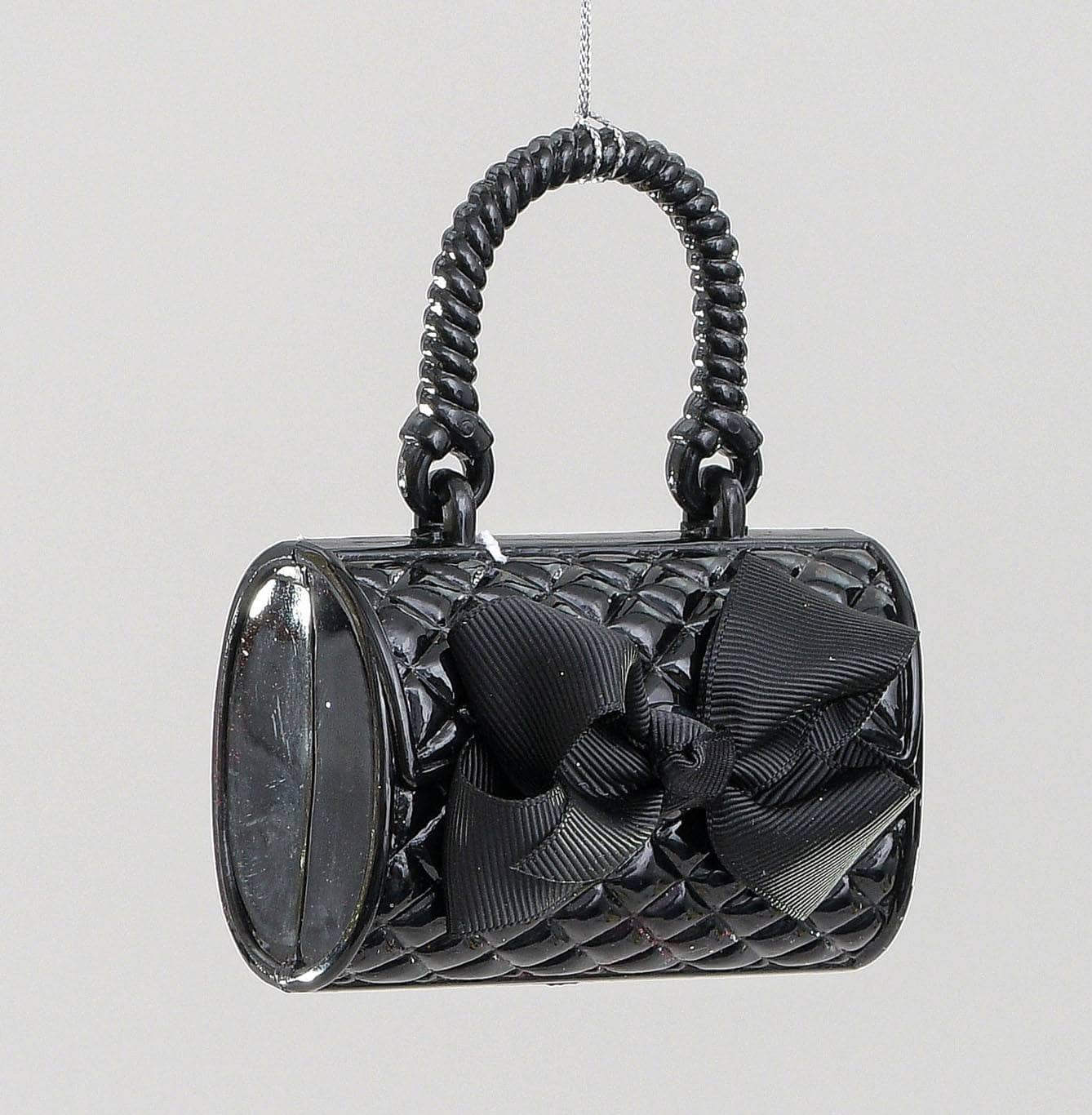 Black Handbag Christmas Tree Decoration - 10cm  60008644