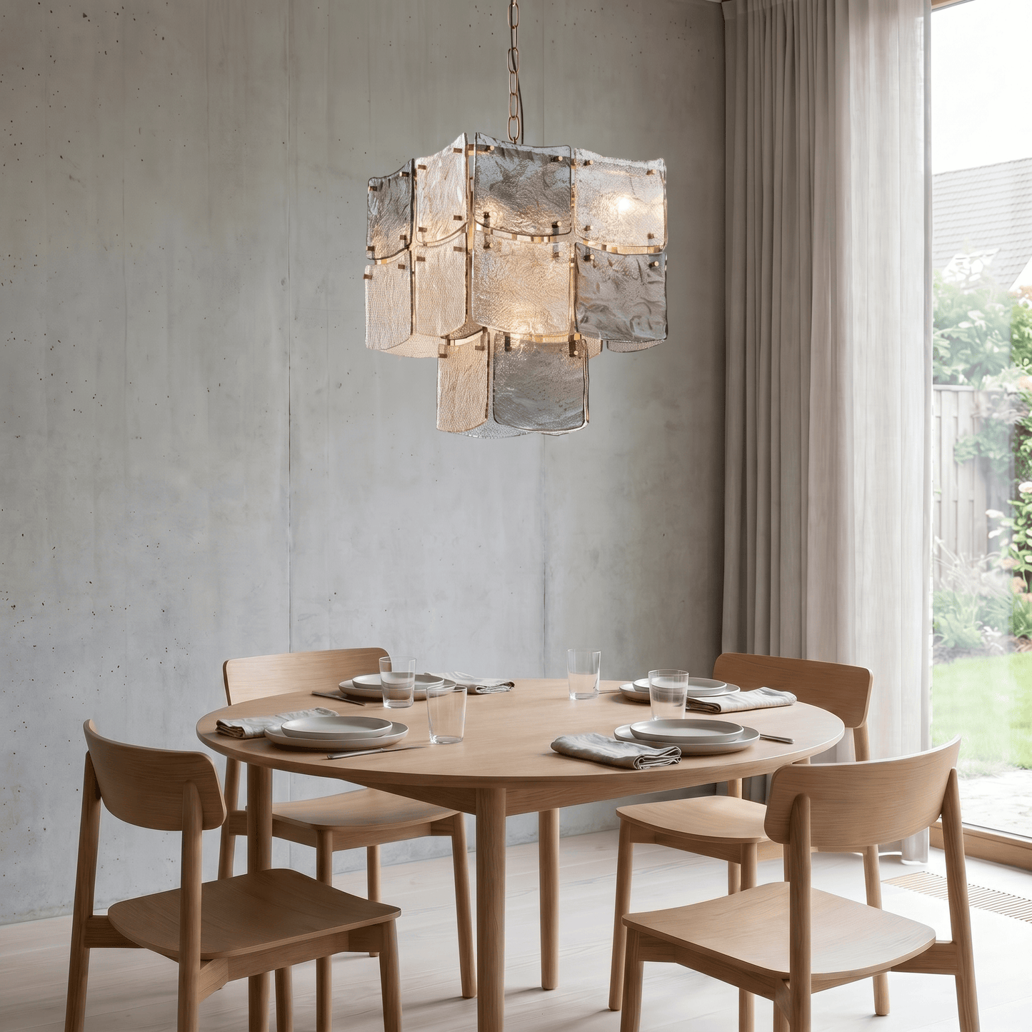 Lights  -  YS 10-1750-5 Iron with Smoked & Amber Glass 5 Light Chandelier  -  60485998